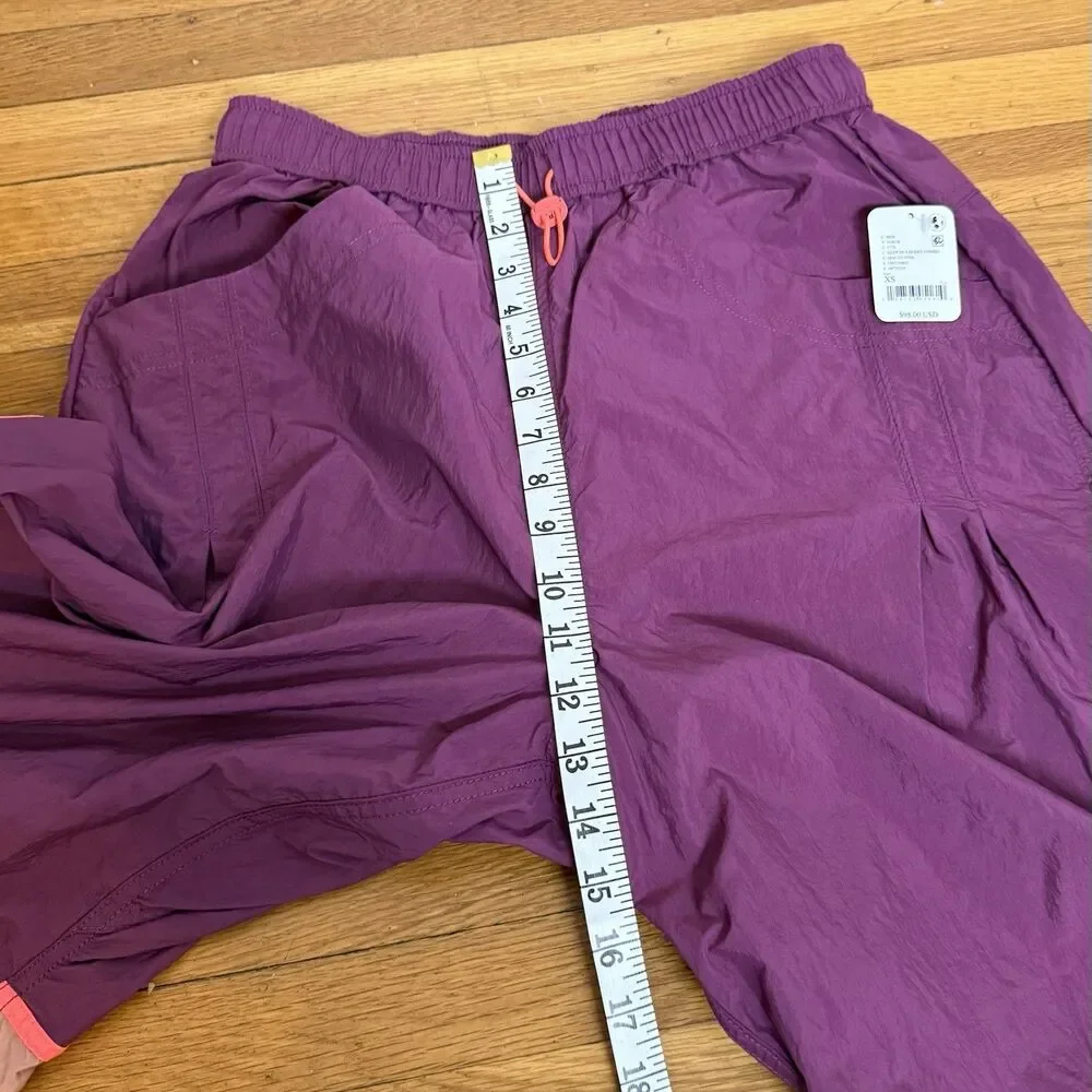 NWT FP Movement FreeThrow PantJogger Adjustable Waist Mulberry Plum OversizeXS•S - Picture 9 of 16